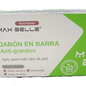 ✔ Jabón antiacné  Max Belle – Jabón en Barra Anti-Granitos (Para Todo Tipo de Piel)