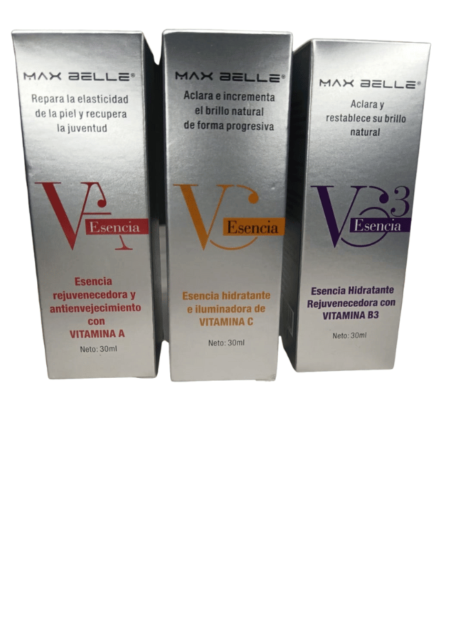 Esencia Facial Max Belle Vitamina C+A+B3 – Iluminadora y Reafirmante